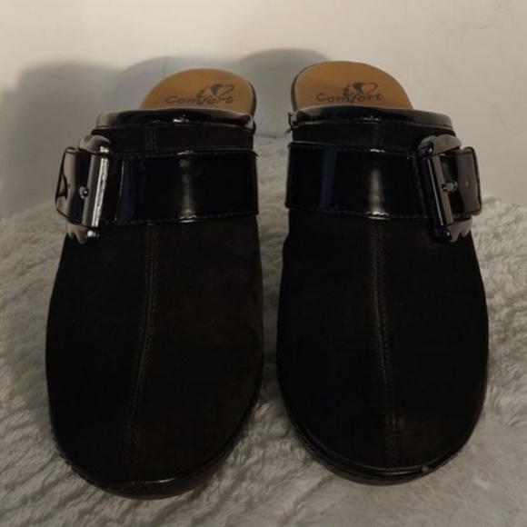 ** SOLD ** Leather/suede clogs/mules - I Love Comfort " Suzanne" - fit big - EUC - Picture 5 of 10